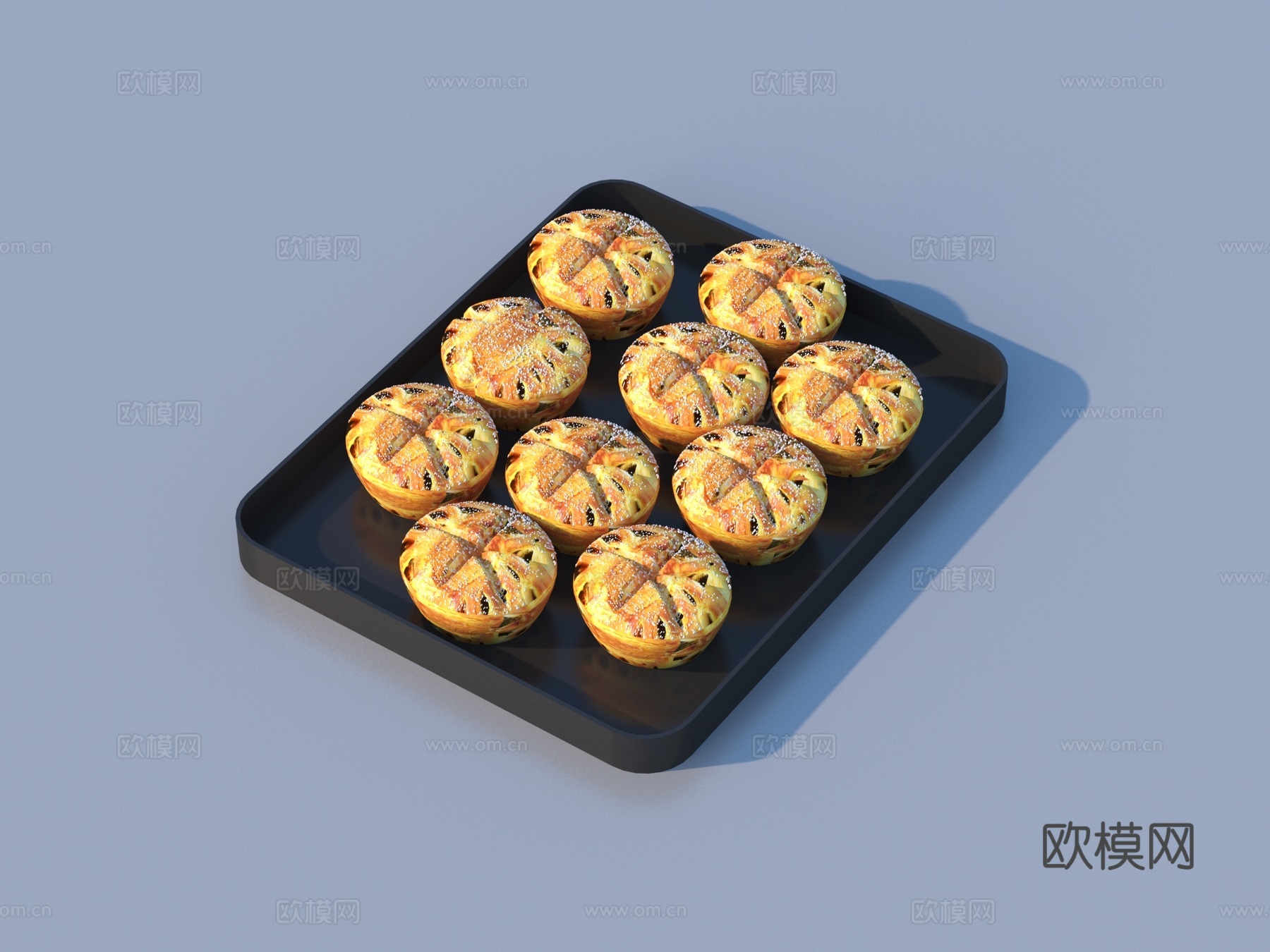 大饼 面包 饼干 食物3d模型