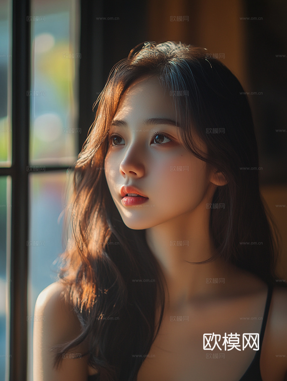 美女人物肖像挂画装饰画