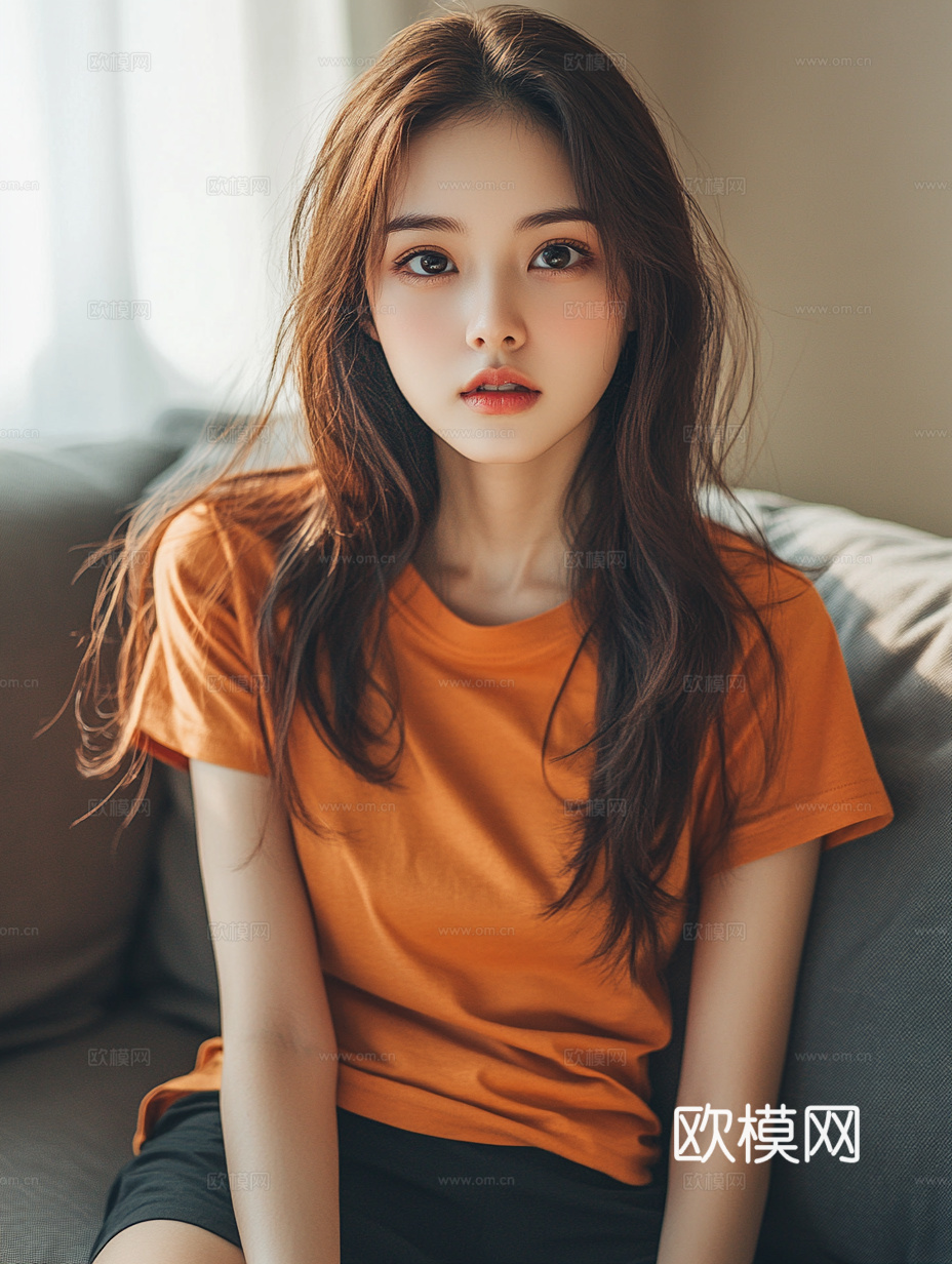 美女人物肖像挂画装饰画下载（渲染图6）