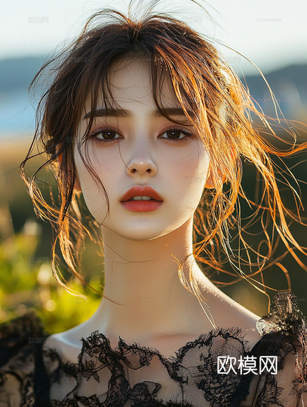 美女人物肖像挂画装饰画下载(渲染图8)