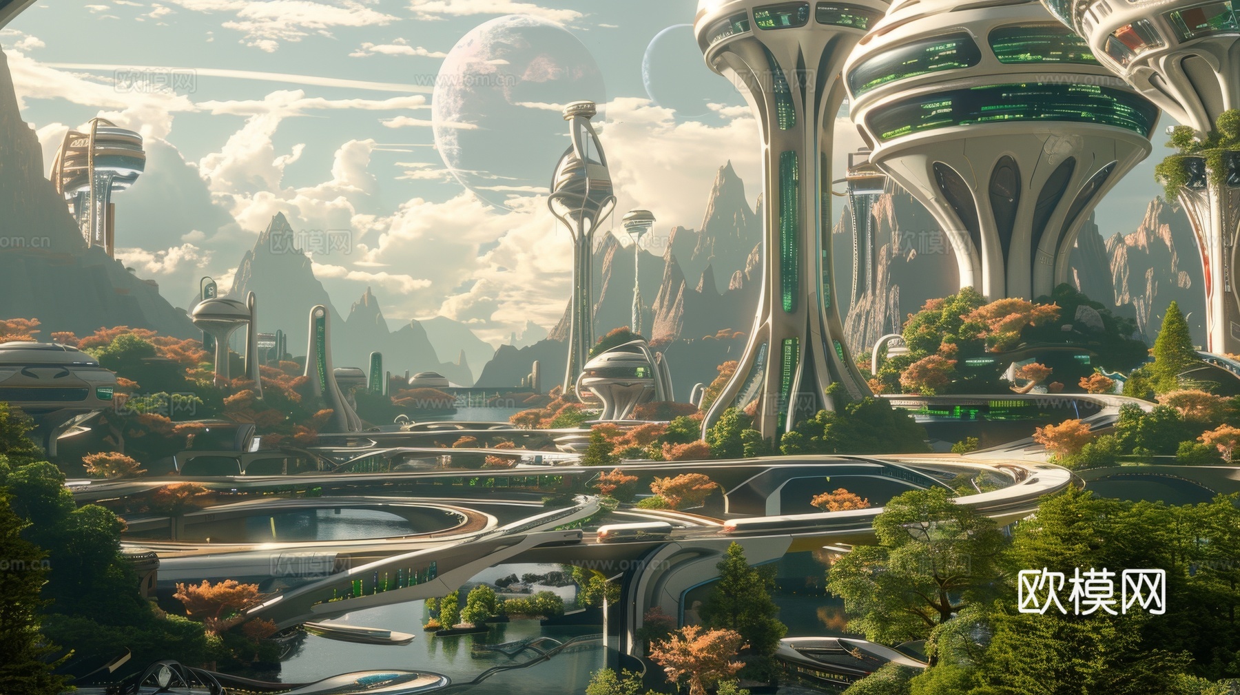 外景未来科幻城市下载（渲染图3）