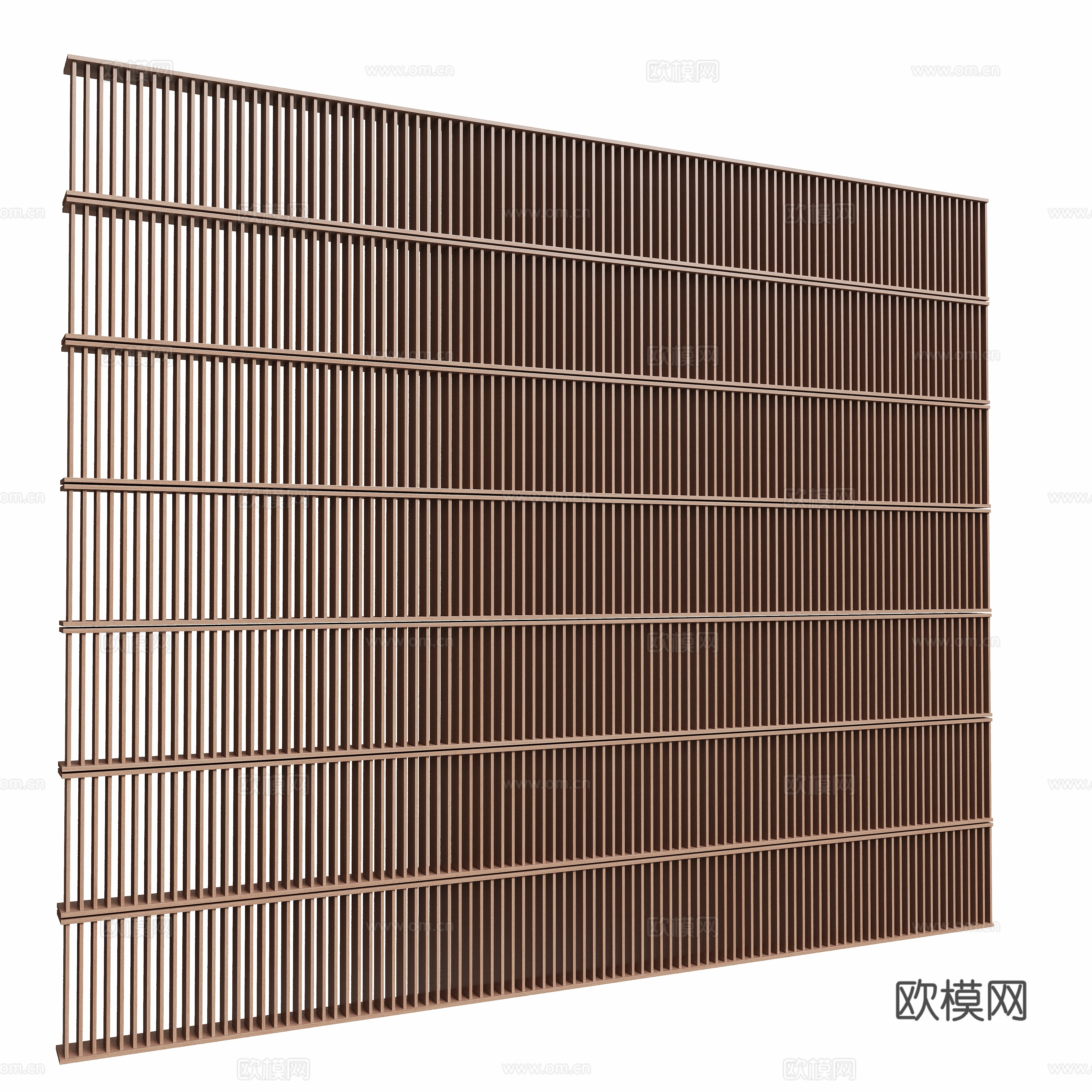 现代原木隔断su模型