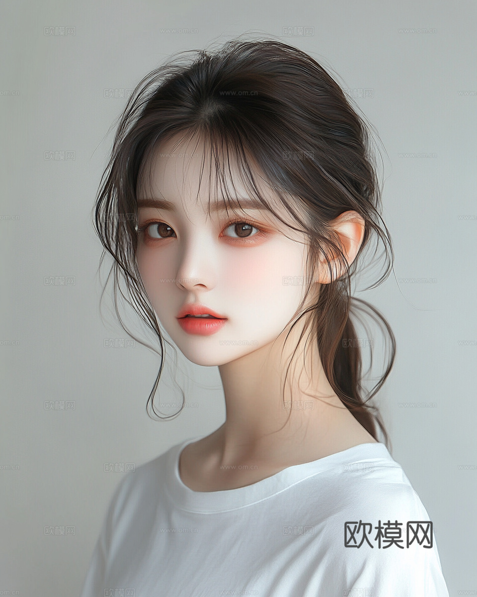 美女人物肖像挂画装饰画