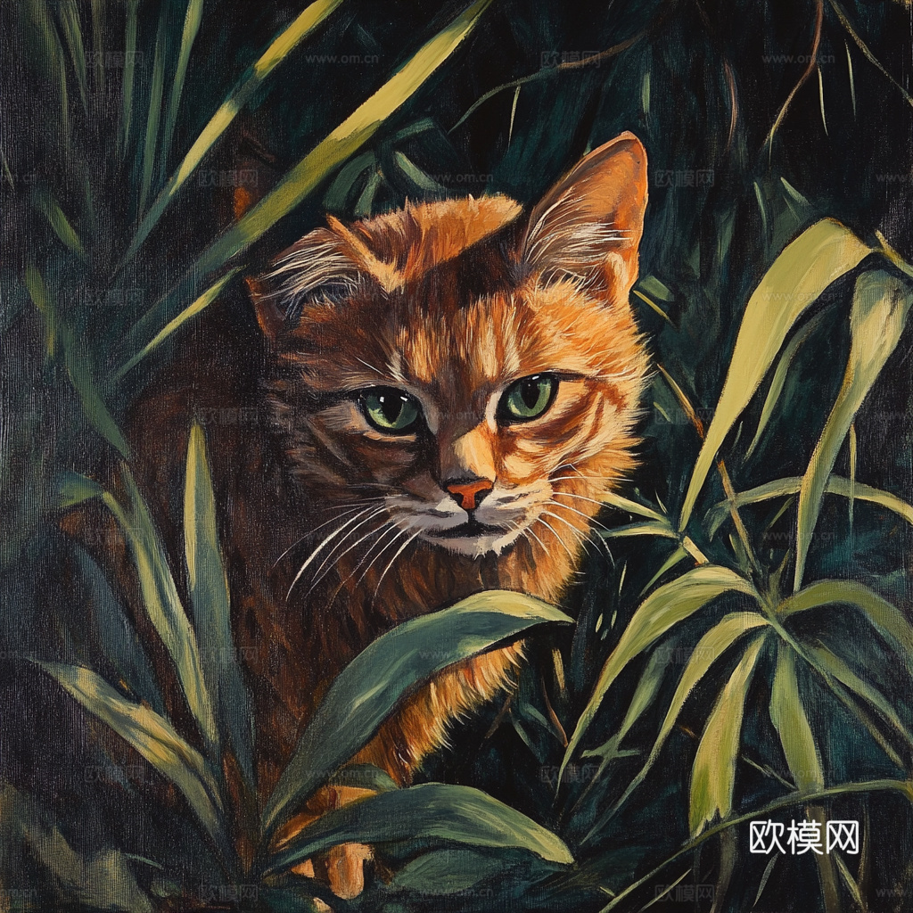 手绘动物装饰画