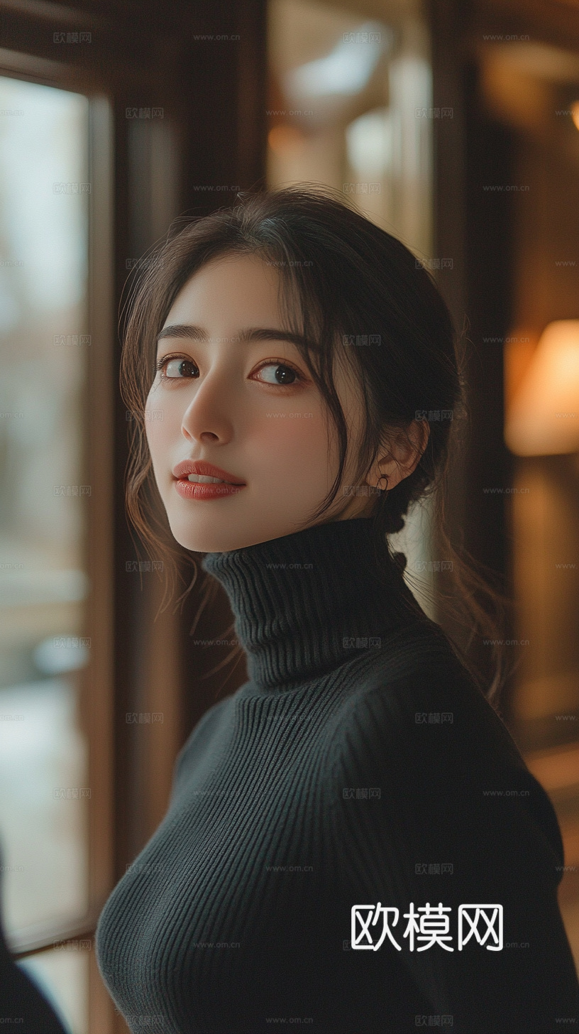 美女人物肖像挂画装饰画