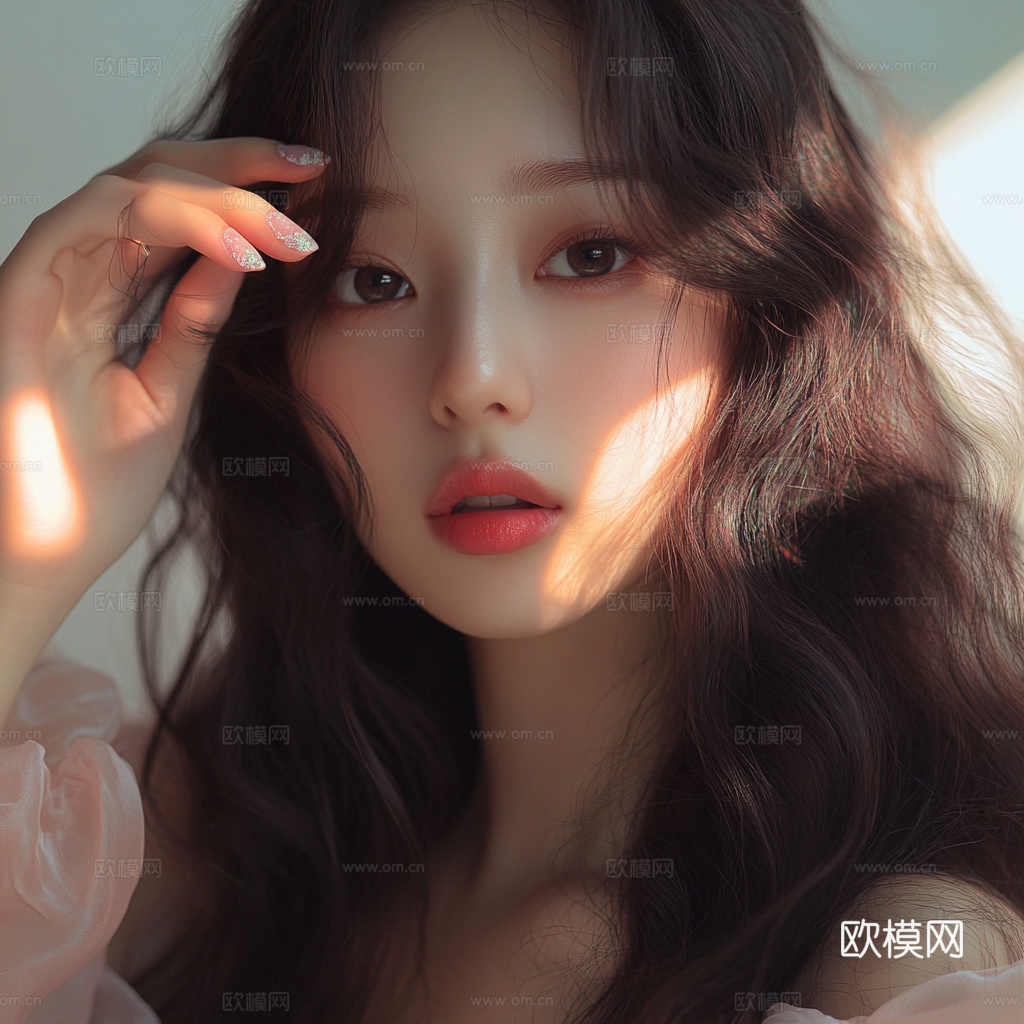 美女人物肖像挂画装饰画下载（渲染图4）