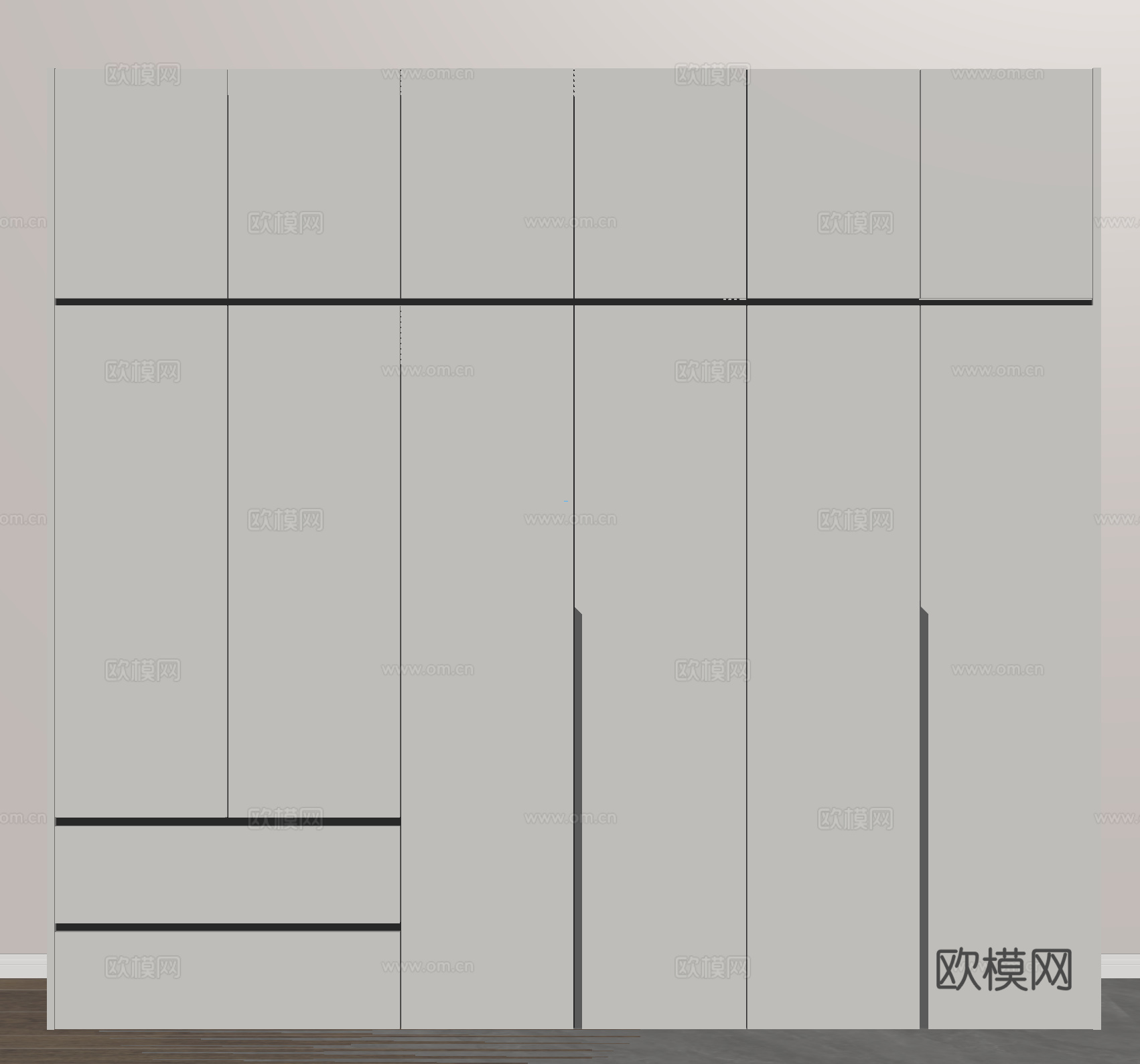 衣柜 衣帽柜 立柜su模型