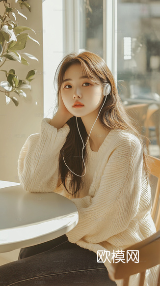 美女人物肖像挂画装饰画下载(渲染图2)