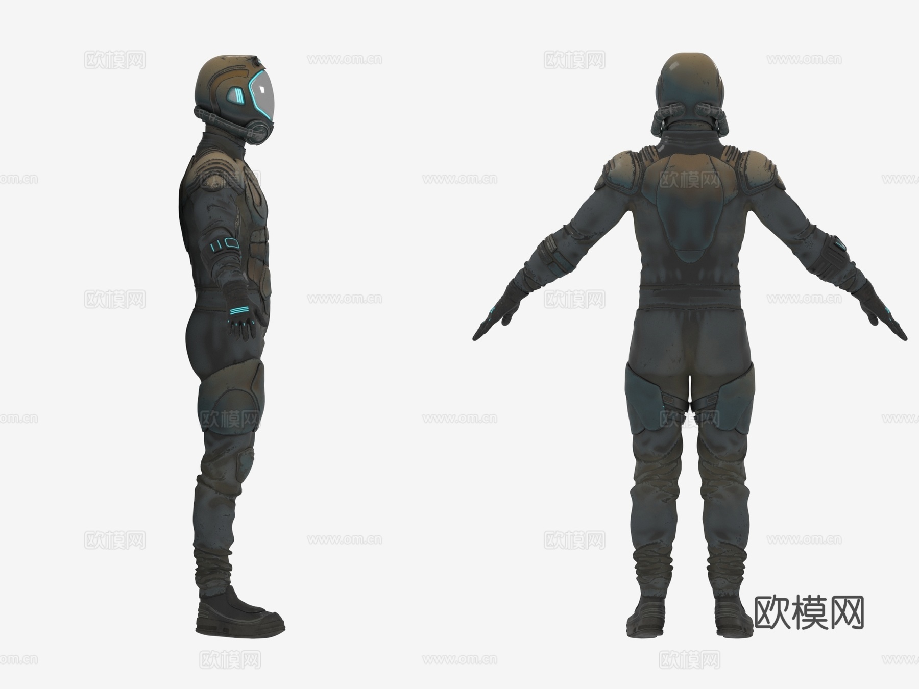 太空服 宇航服 科幻服装3d模型