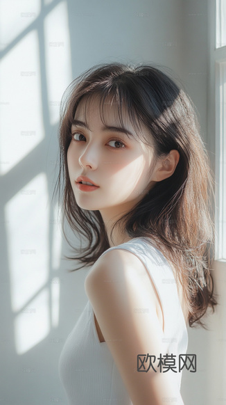 美女人物肖像挂画装饰画下载(渲染图4)