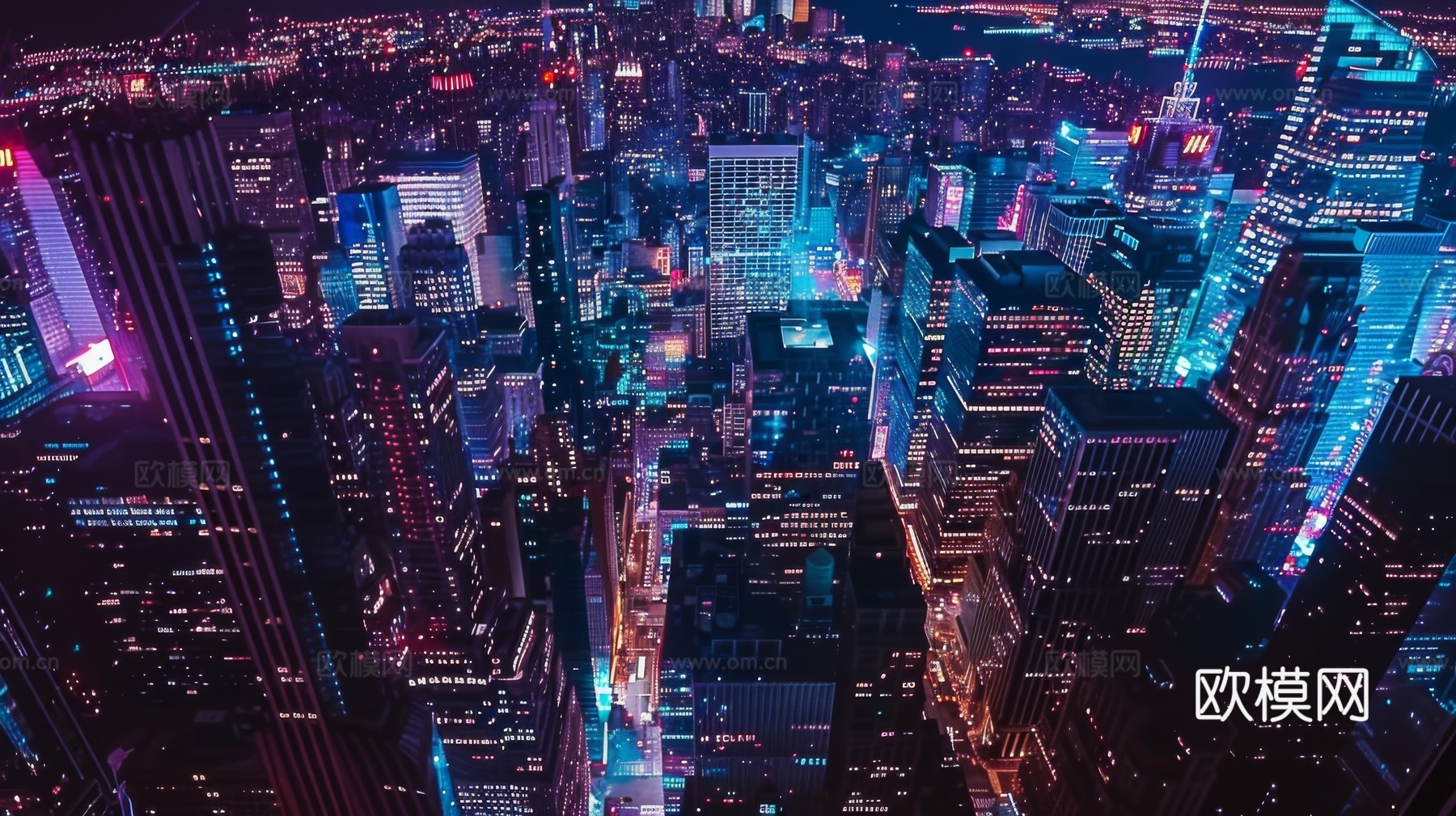 傍晚城市建筑都市风景