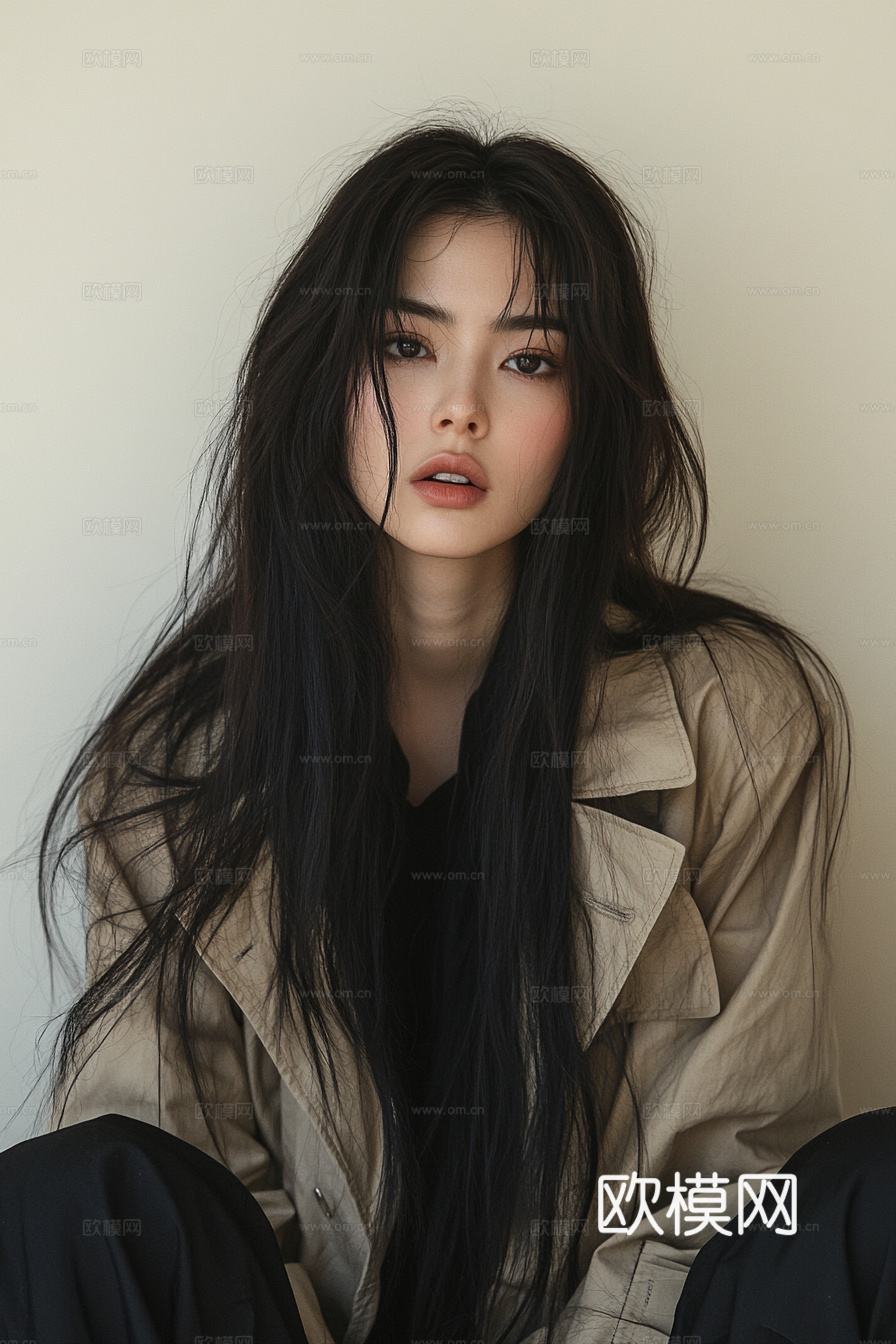 美女人物肖像挂画装饰画下载（渲染图5）