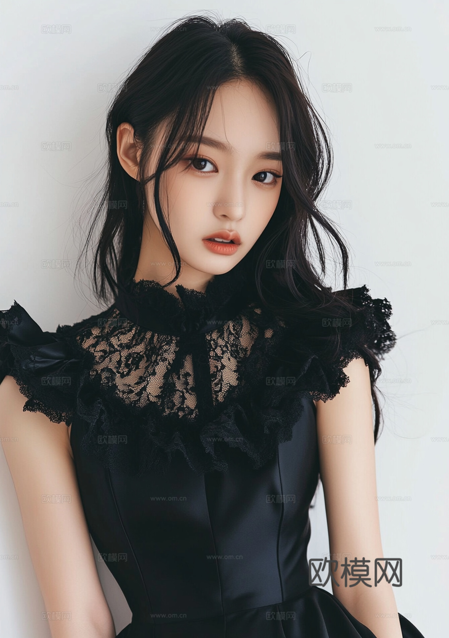 美女人物肖像挂画装饰画下载（渲染图2）