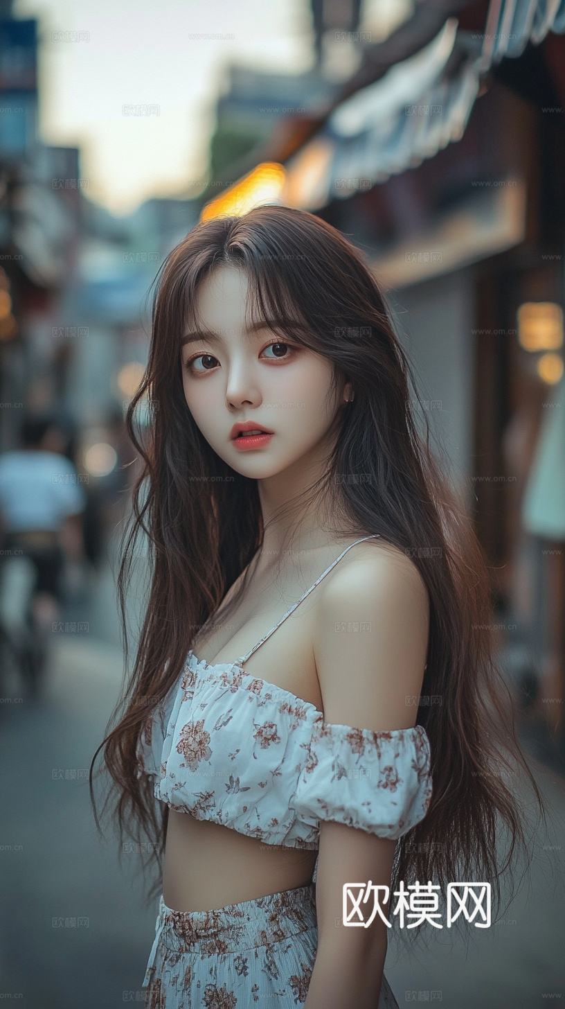 美女人物肖像挂画装饰画下载（渲染图6）