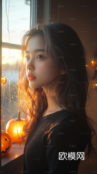 美女人物肖像挂画装饰画下载(渲染图6)