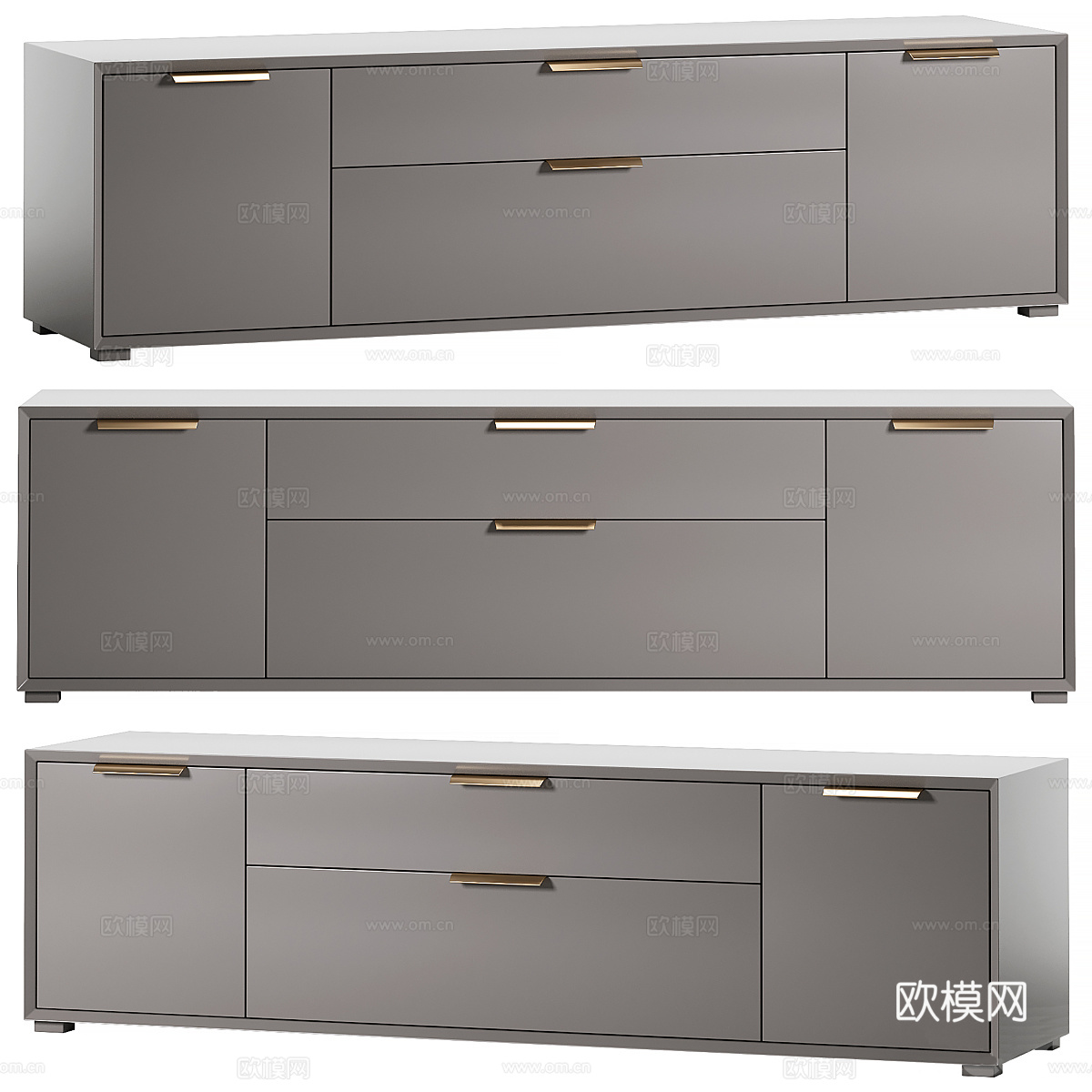 现代意式电视柜3d模型