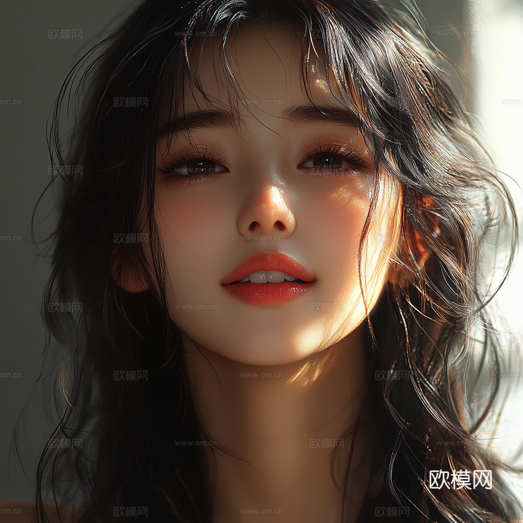 美女人物肖像挂画装饰画
