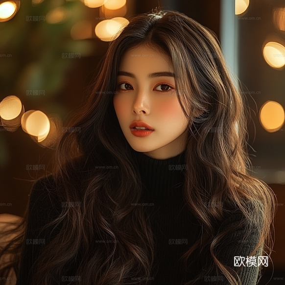 美女人物肖像挂画装饰画下载(渲染图5)