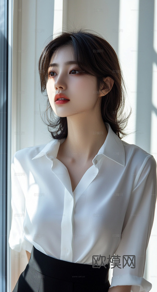 美女人物肖像挂画装饰画下载(渲染图2)