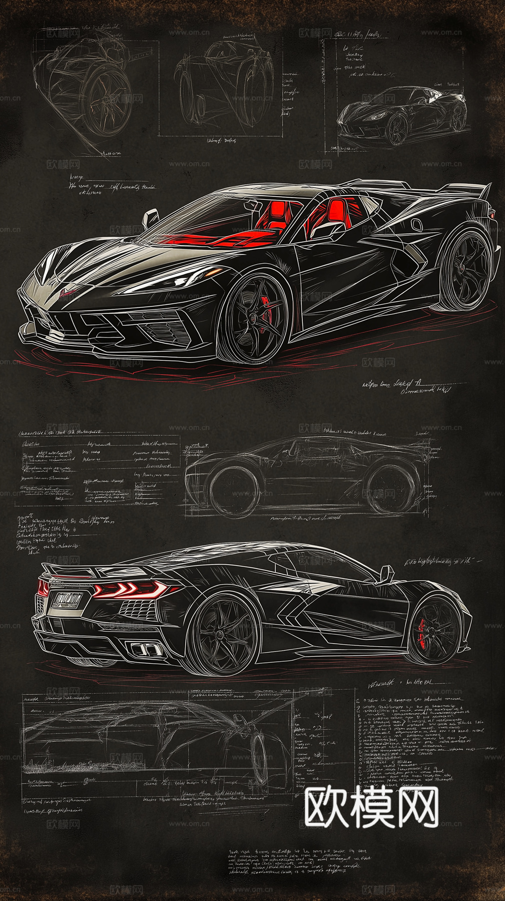 高级跑车赛车壁纸挂画下载（渲染图7）