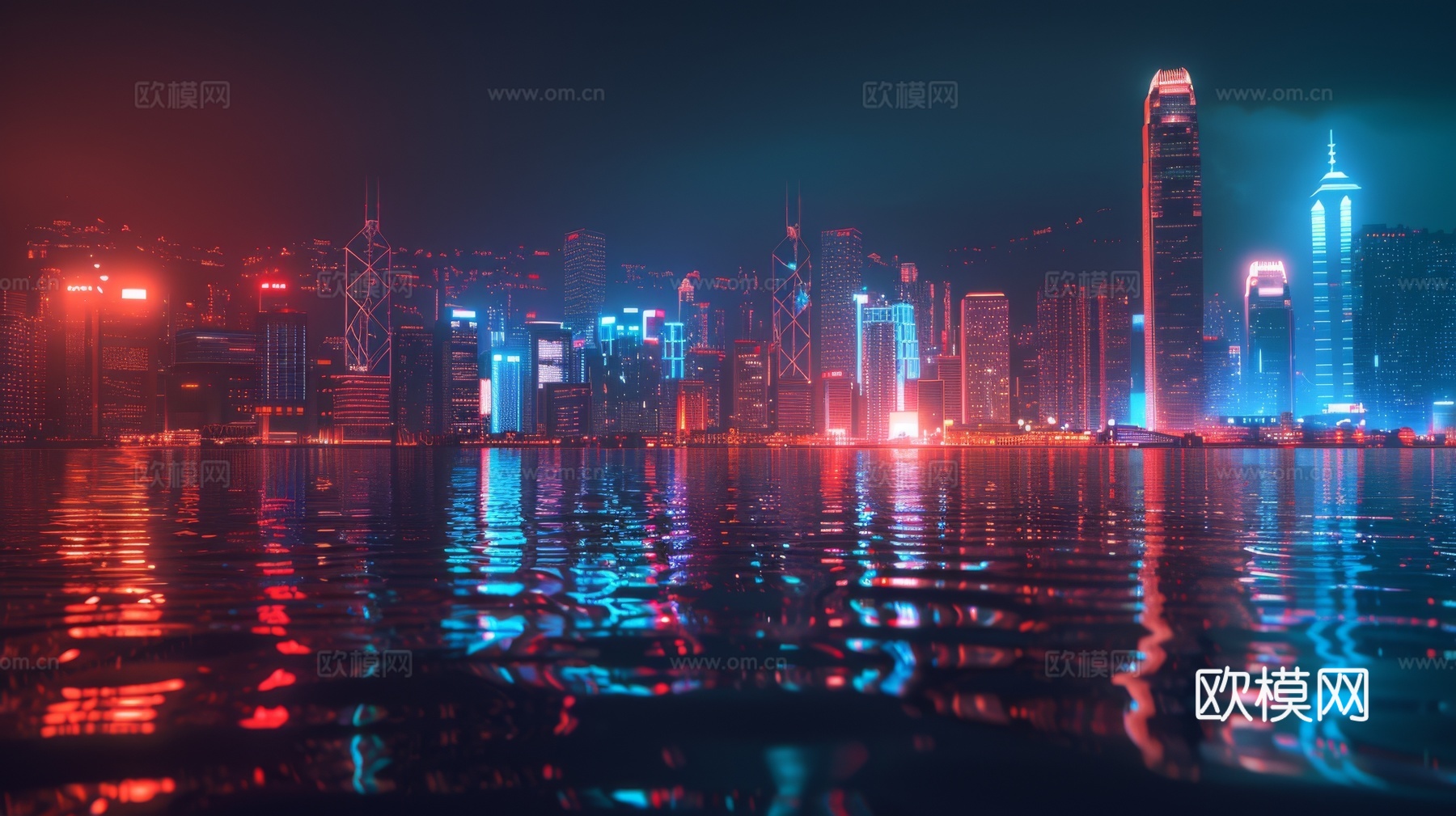 傍晚城市建筑都市风景