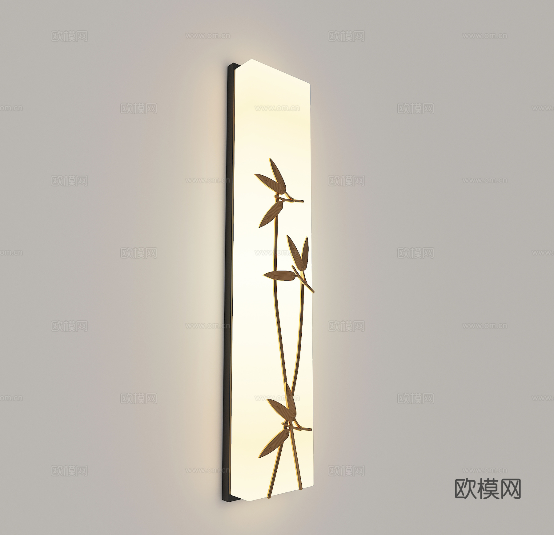 新中式禅意壁灯3d模型