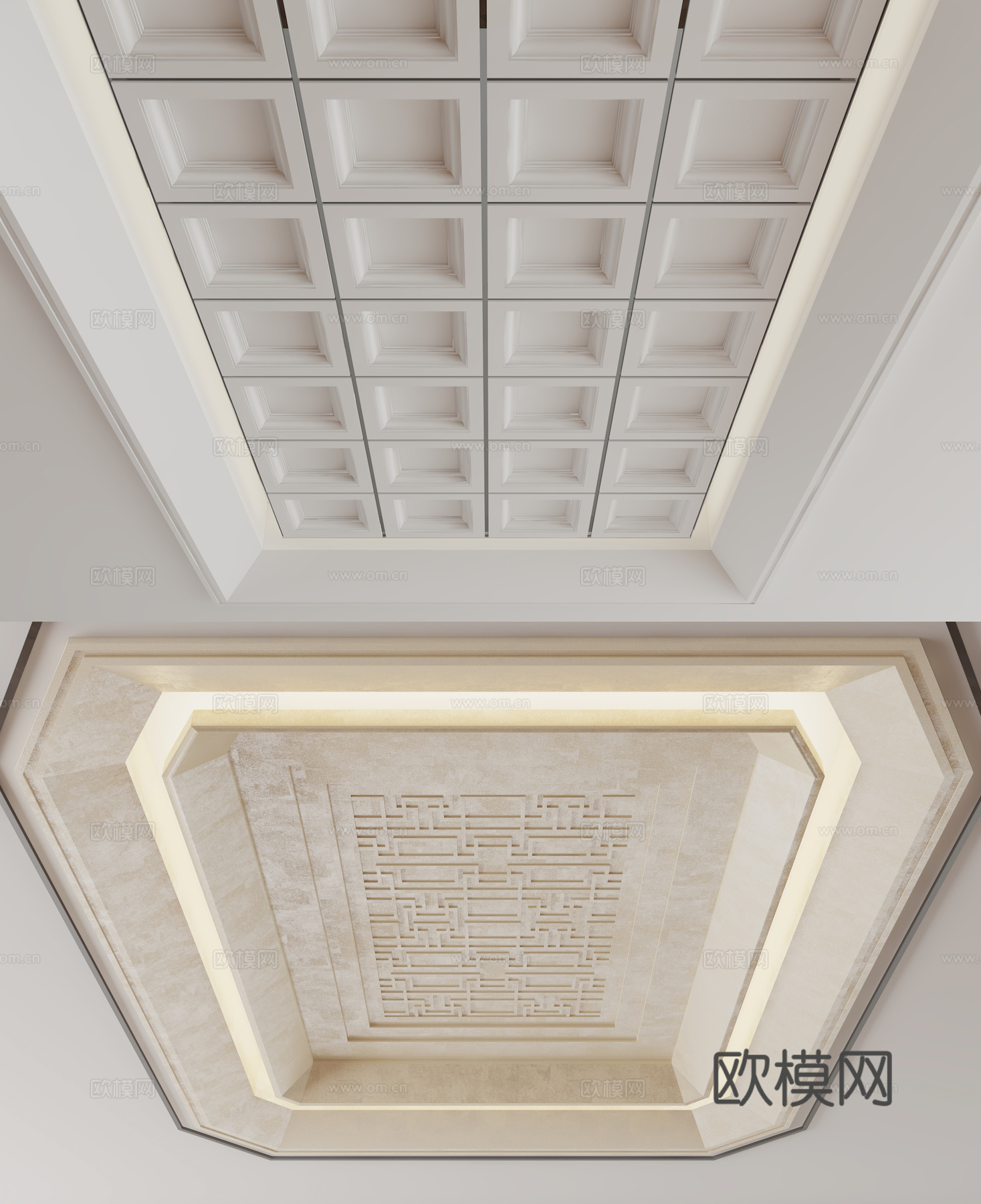 欧式天花吊顶3d模型