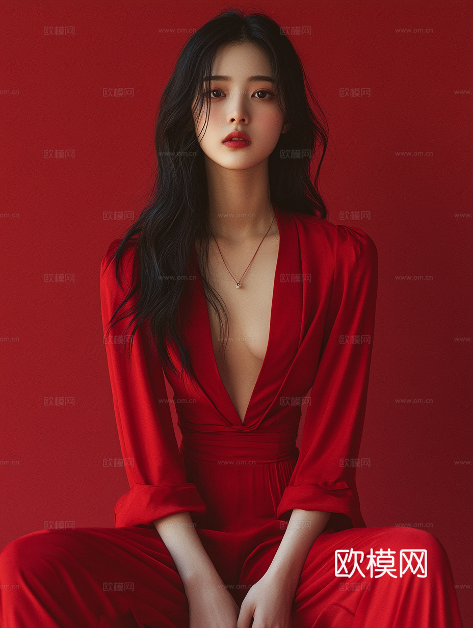 美女人物肖像挂画装饰画下载（渲染图3）