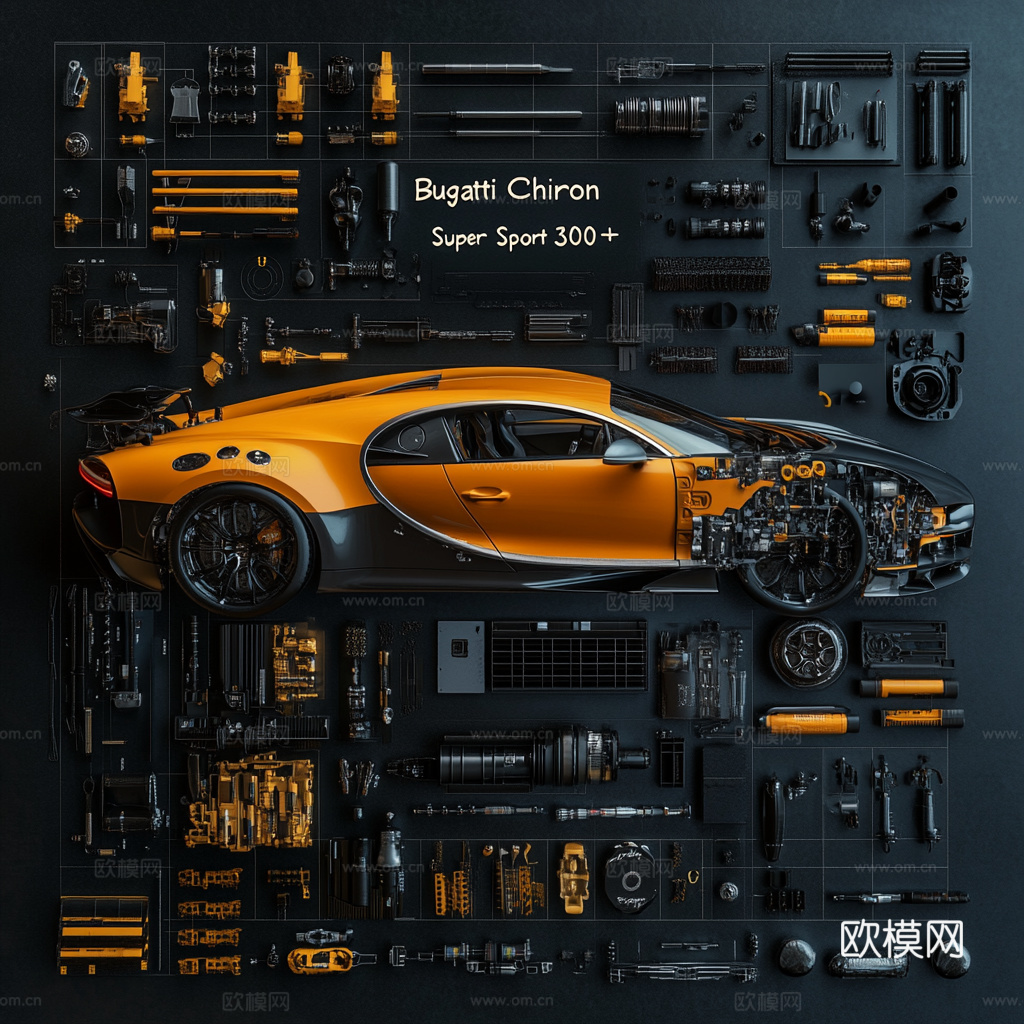 高级跑车赛车壁纸挂画下载（渲染图2）