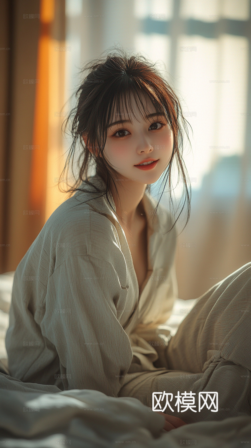 美女人物肖像挂画装饰画