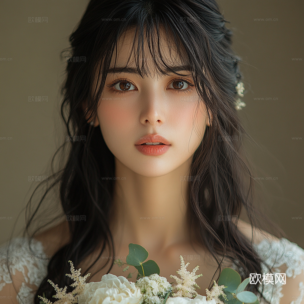 美女人物肖像挂画装饰画