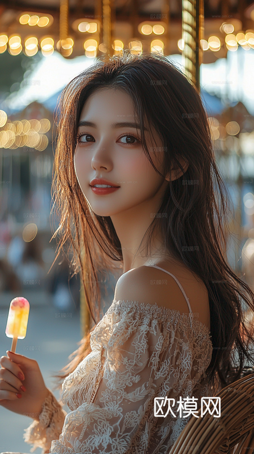 美女人物肖像挂画装饰画