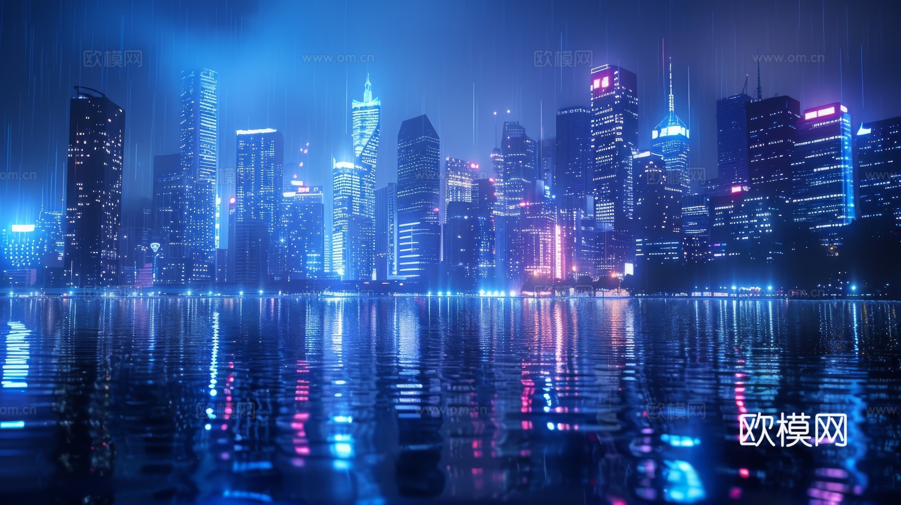 傍晚城市建筑都市风景