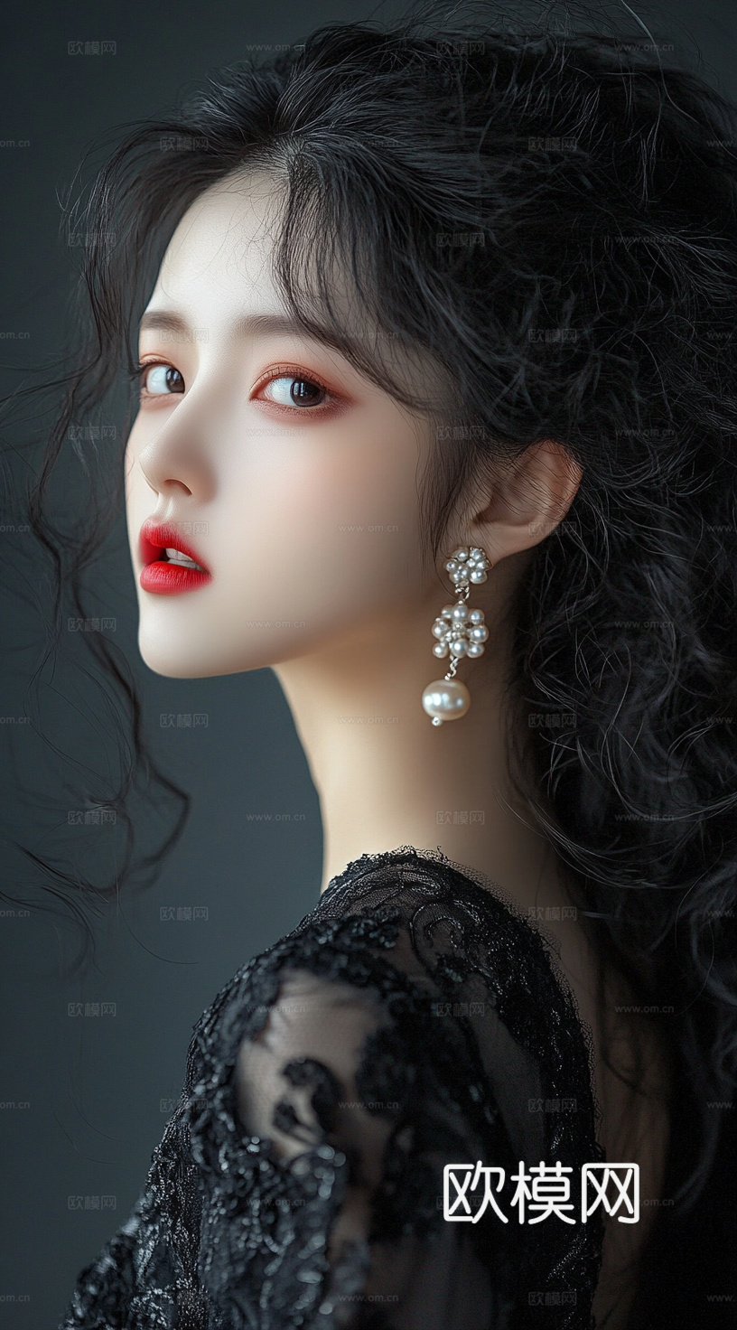 美女人物肖像挂画装饰画