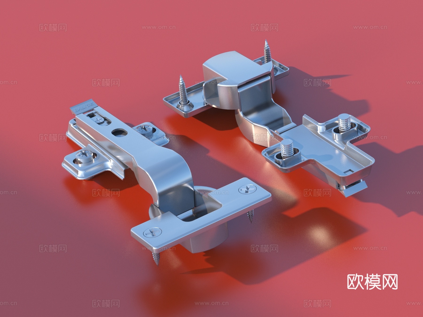 合页 铰链 弹簧 五金零件3d模型