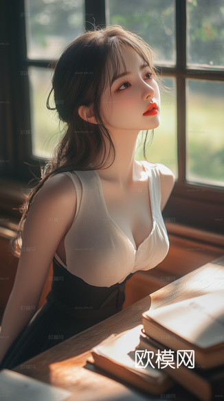 美女人物肖像挂画装饰画下载(渲染图3)