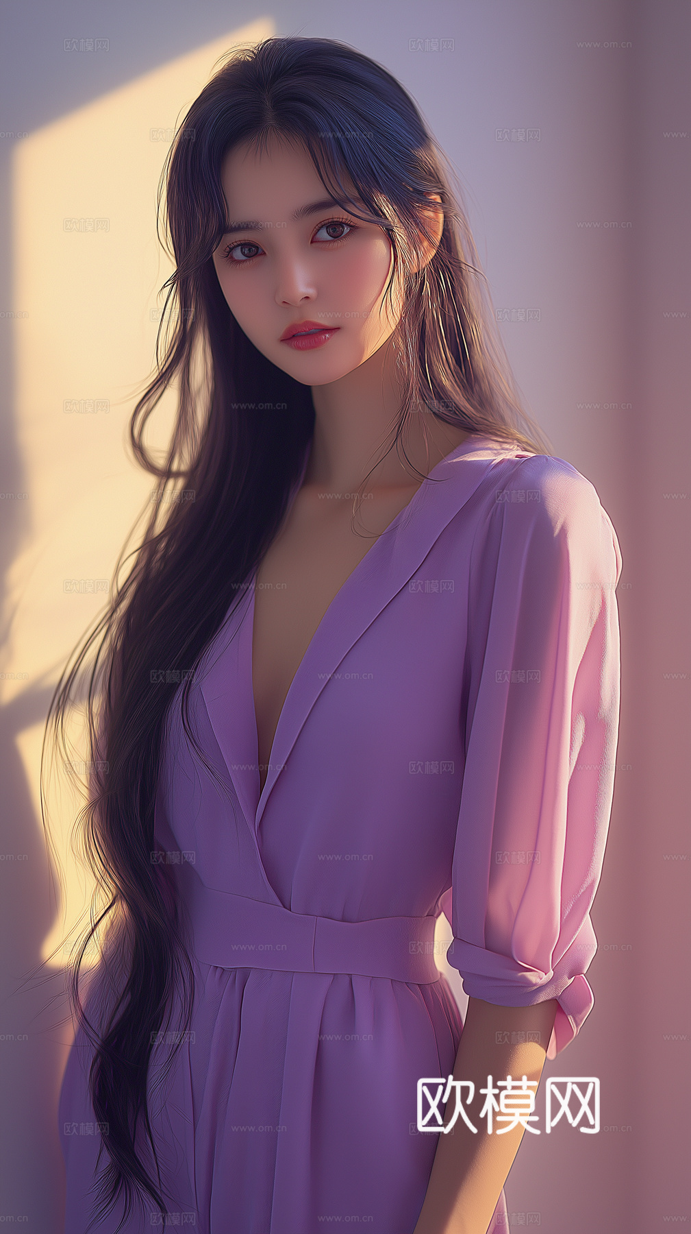 美女人物肖像挂画装饰画