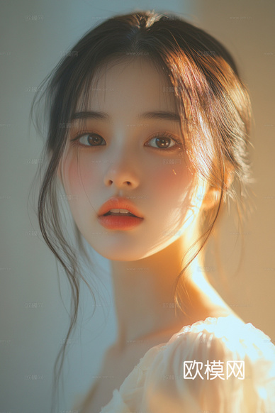 美女人物肖像挂画装饰画下载(渲染图1)