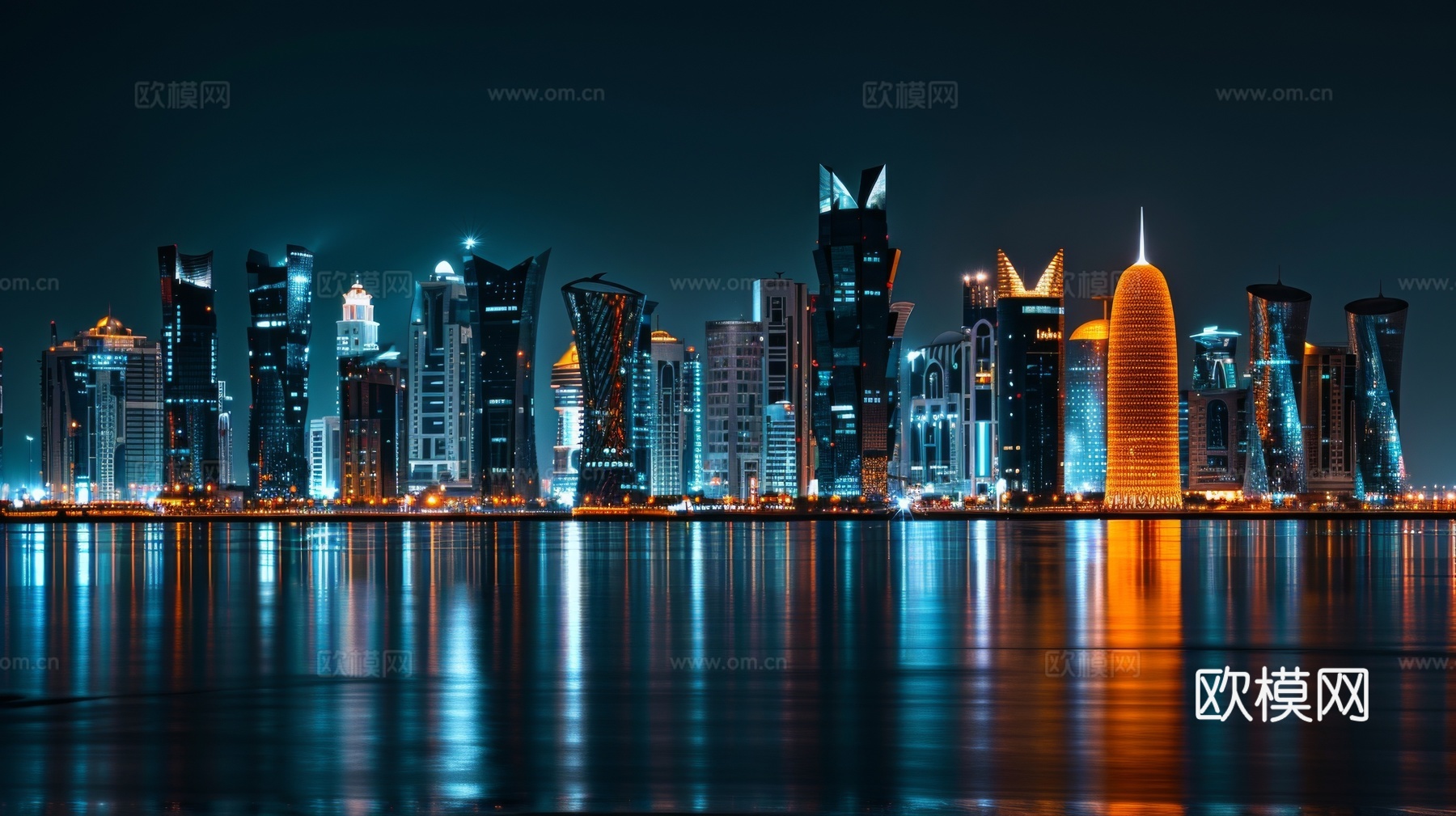 傍晚城市建筑都市风景