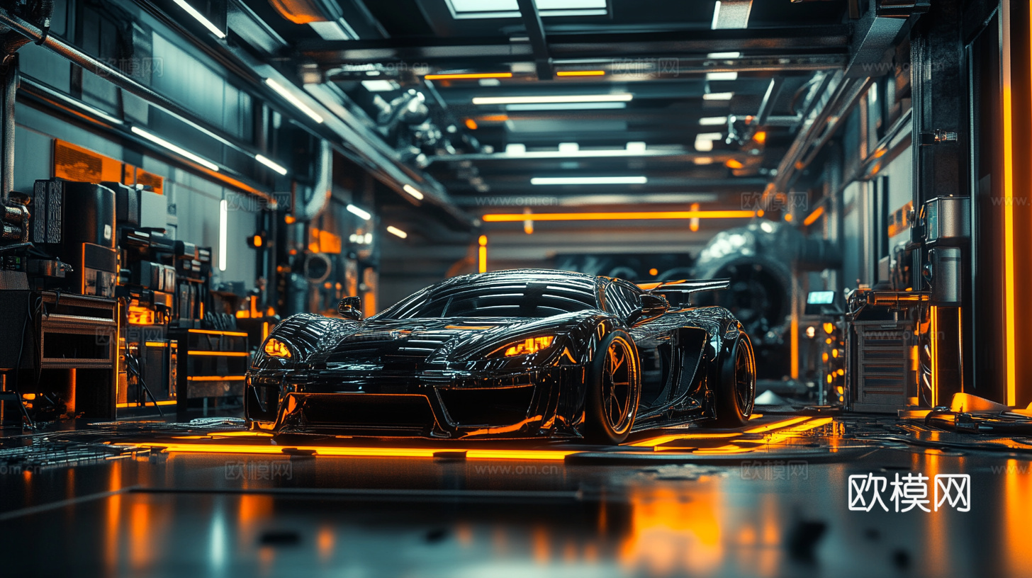 高级跑车赛车壁纸挂画下载（渲染图2）