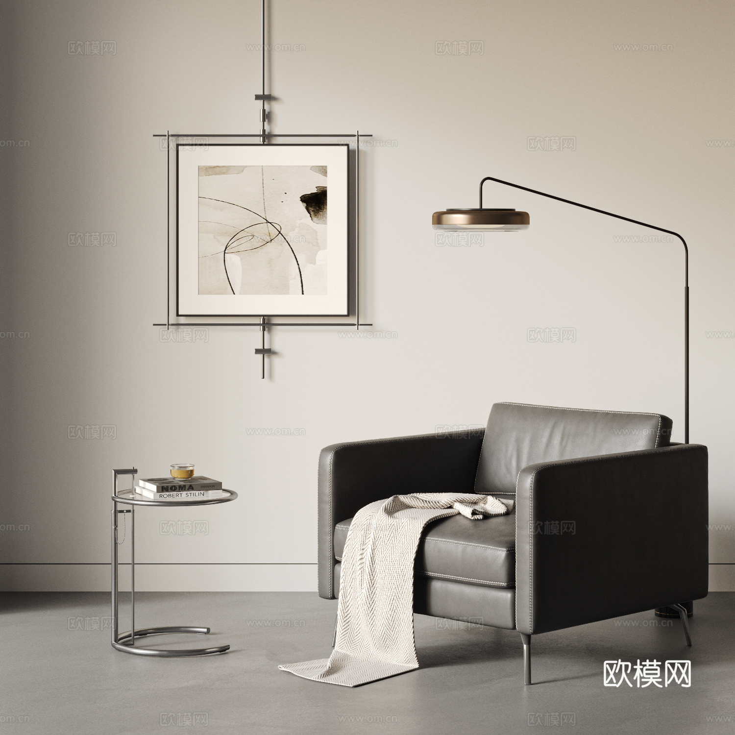 CASSINA 现代单人沙发 休闲椅 沙发椅 皮沙发 包豪斯3d模型