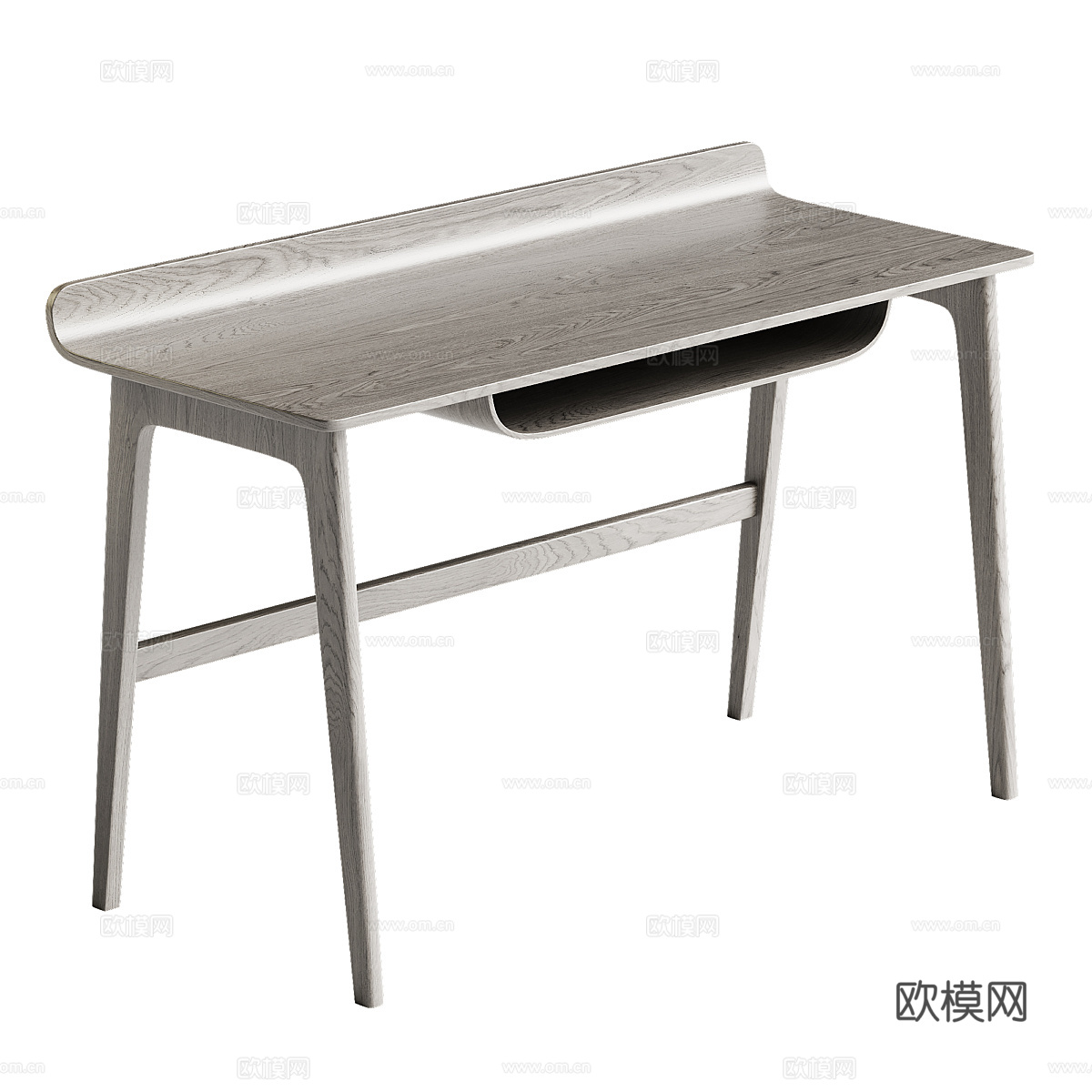 现代极简书桌椅3d模型