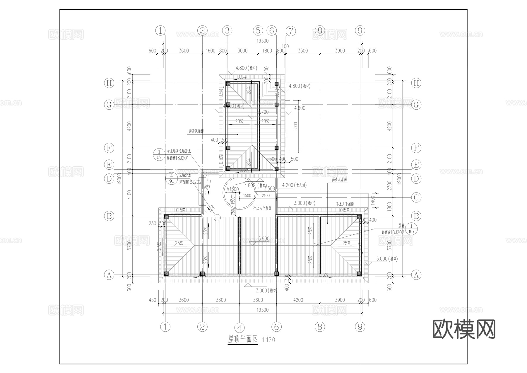 清真寺项目建筑施工图cad施工图