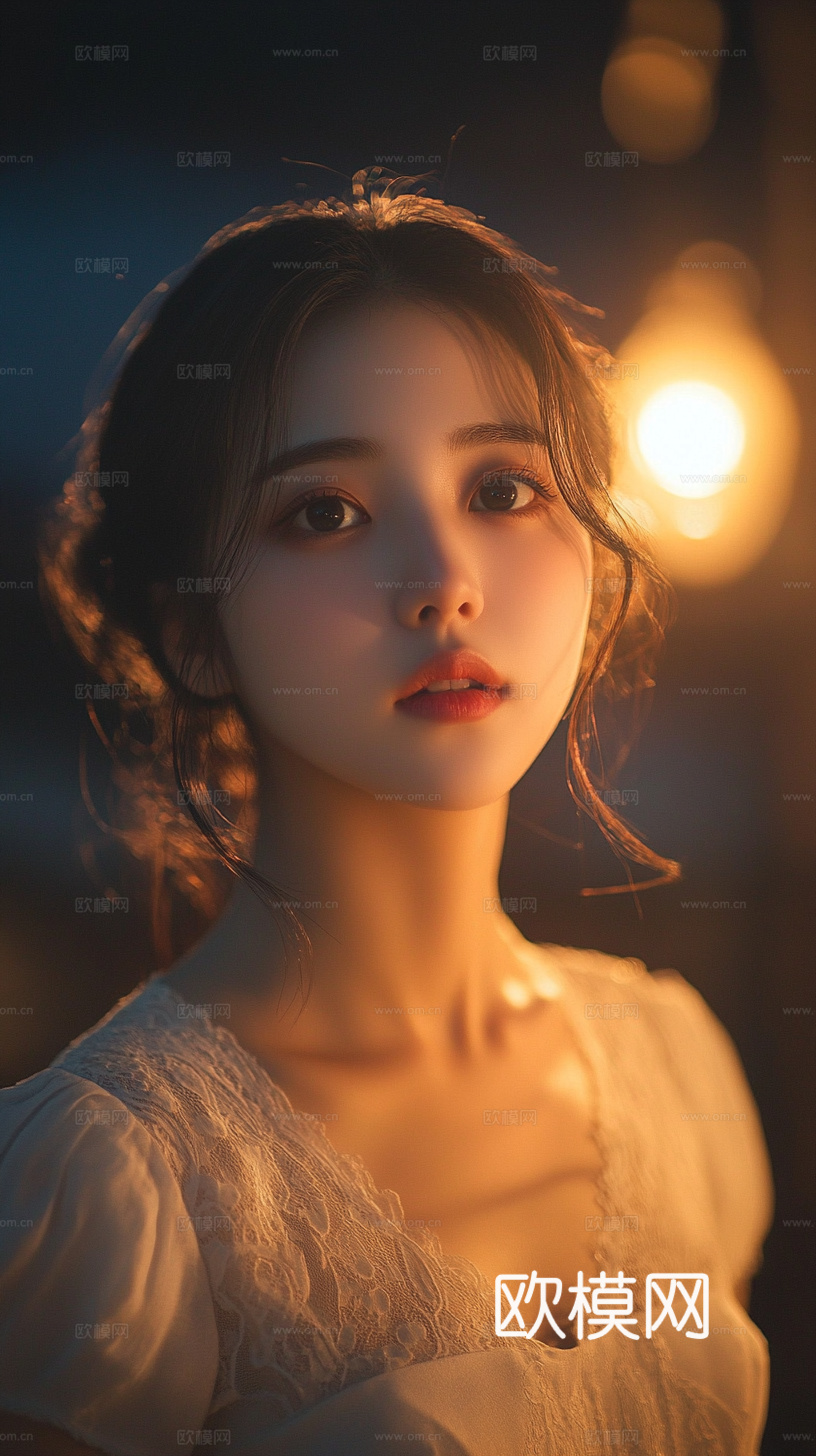 美女人物肖像挂画装饰画