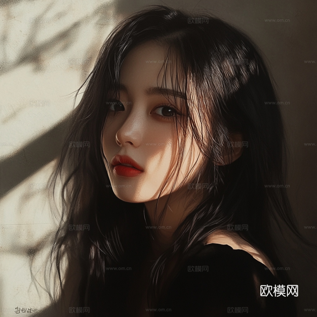 美女人物肖像挂画装饰画