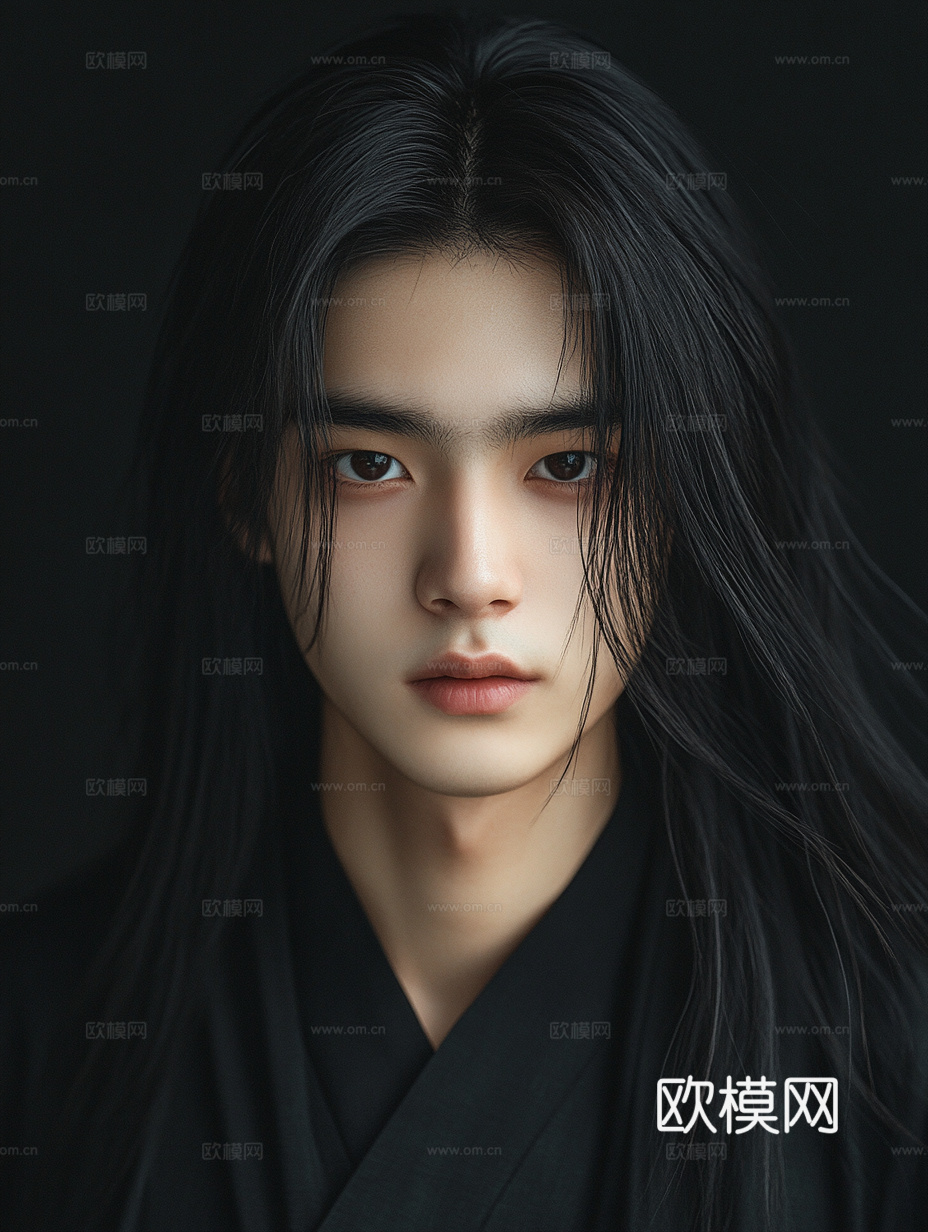 美女人物肖像挂画装饰画下载（渲染图4）