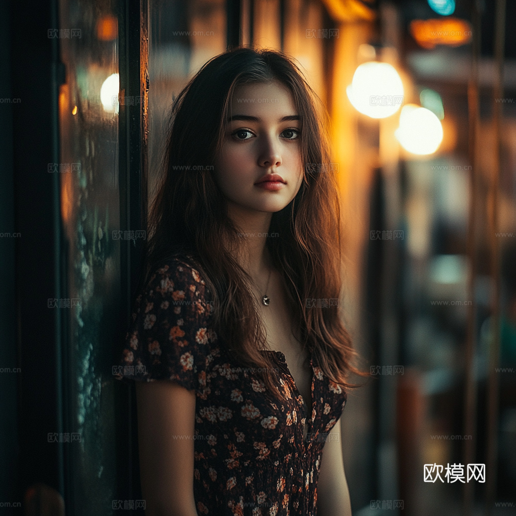 美女人物肖像挂画装饰画