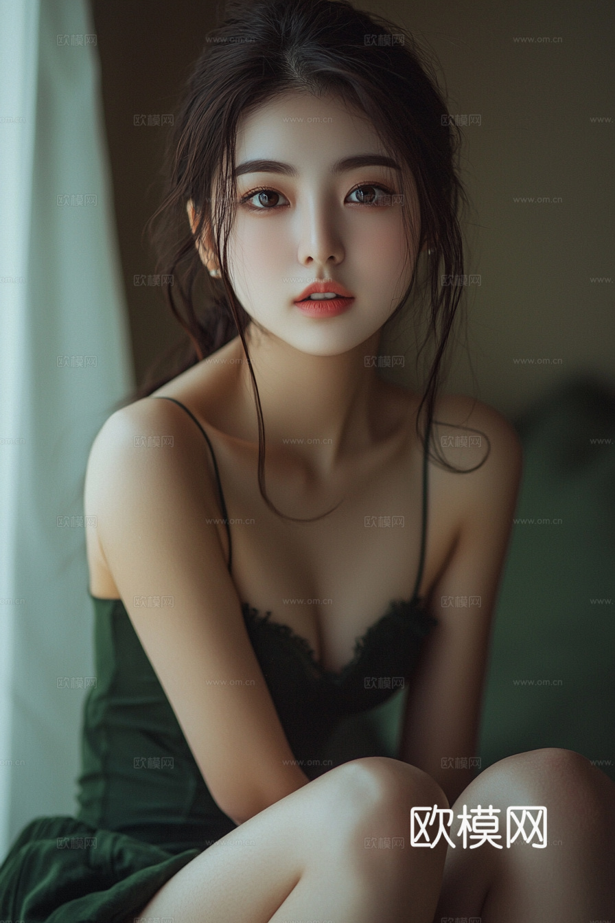 美女人物肖像挂画装饰画