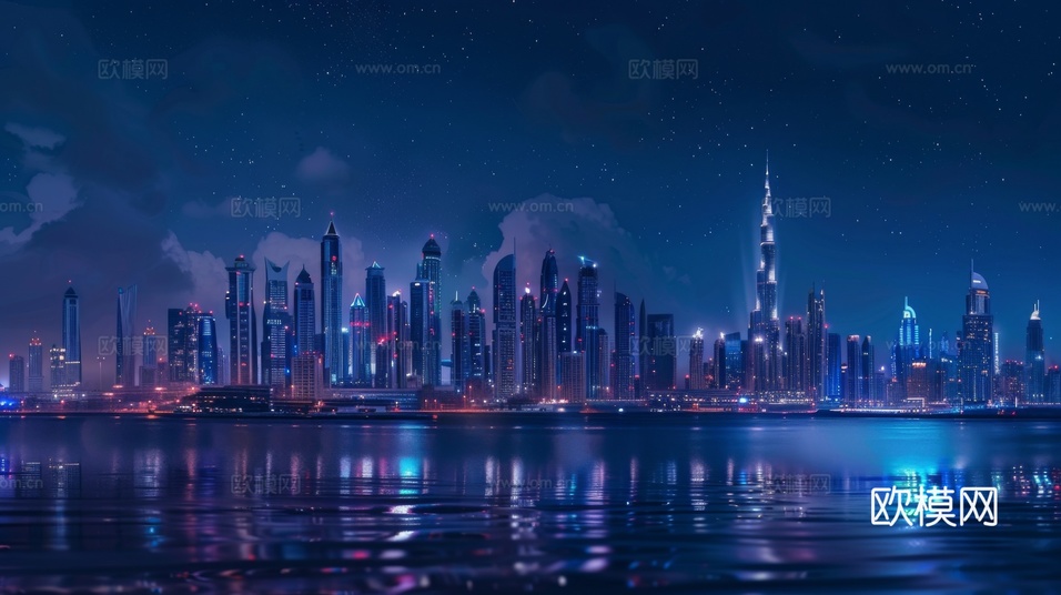傍晚城市建筑都市風(fēng)景下載(渲染圖4)