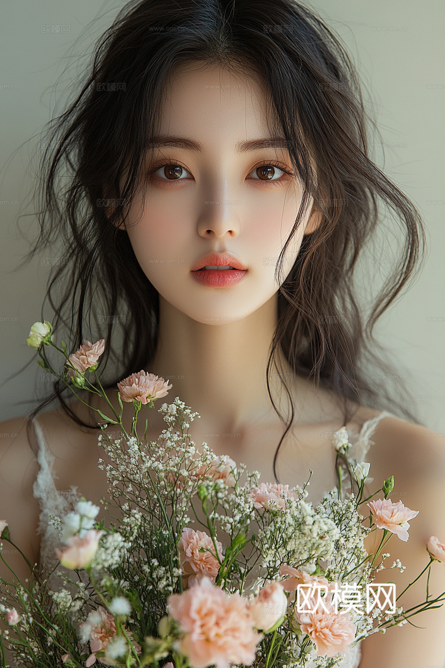 美女人物肖像挂画装饰画